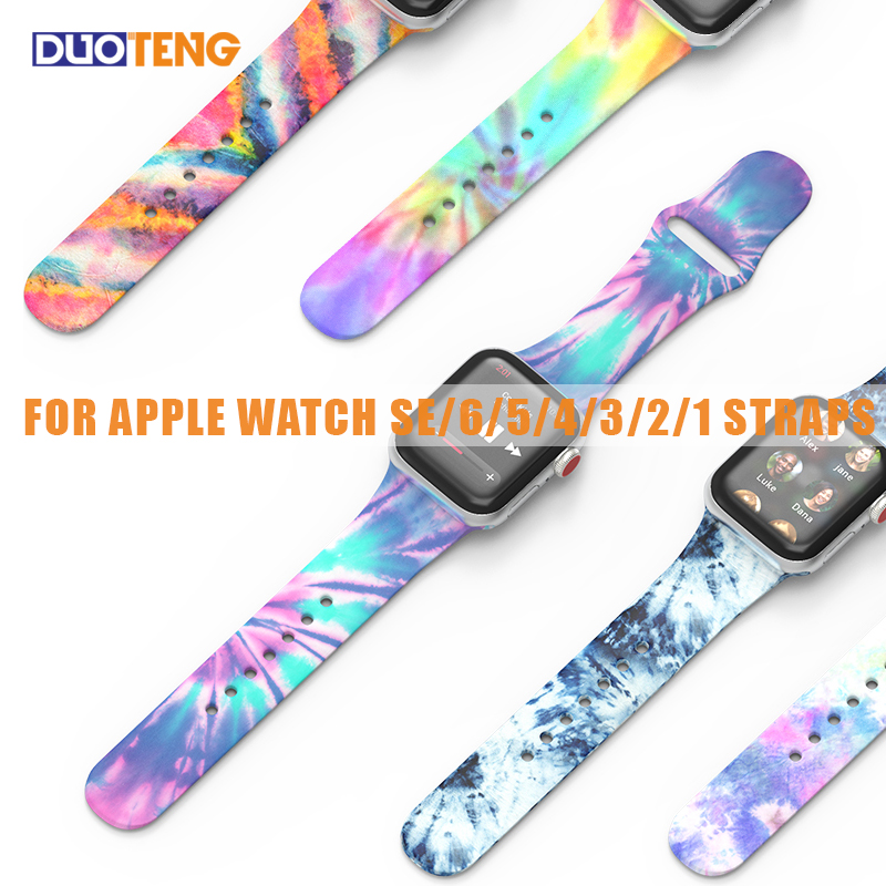 Dây Silicone Thay Thế Cho Đồng Hồ Apple Watch Se 6 5 4 3 2 Kích Thước 38mm 40mm 42mm 44mm