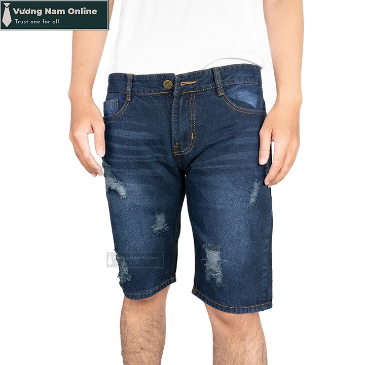 [Mã FATREND5 giảm đến 30k đơn 99k] Quần short jean nam chất bò ngắn cao cấp rách xước VN57G | BigBuy360 - bigbuy360.vn