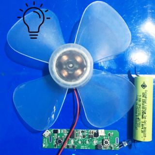 Quạt không chổi than 14cm chế quạt để bàn,cầm tay ( COMBO)