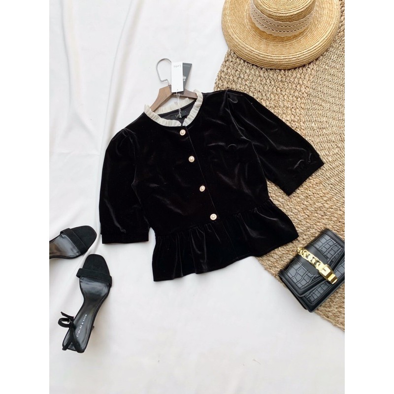 ÁO NHUNG PHỐI CỔ BÈO