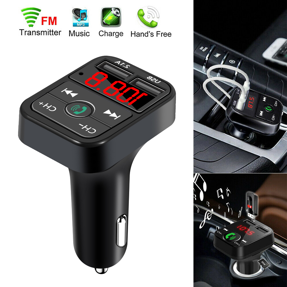 Bộ Chuyển Đổi Âm Thanh Mp3 Bluetooth Không Dây Hai Cổng Usb Cho Xe Hơi Mới