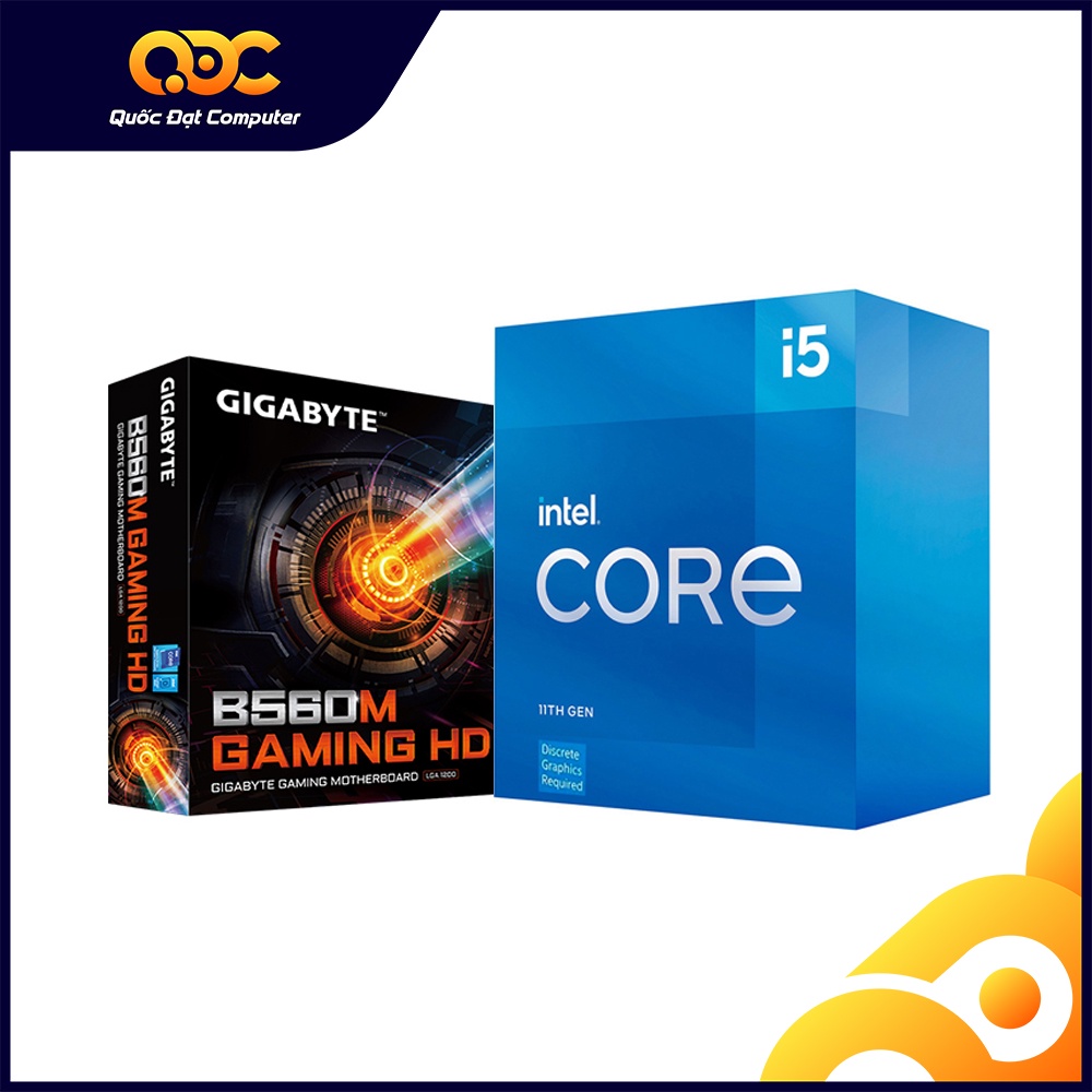 Combo Main Gigabyte B560M Gaming HD + CPU I5 11400F New Full Box Chính Hãng