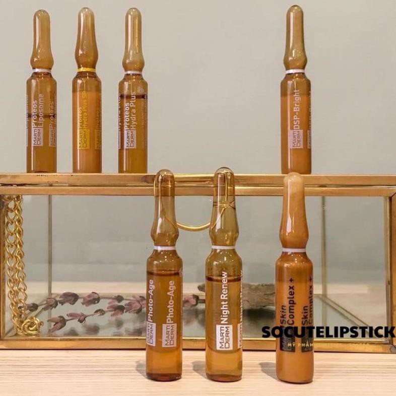 Những Loại Ampoules Marti Derm (DSP Bright, Photo Age, Black Diamond, Hydra Plus, Night Renew, Originals Flash)