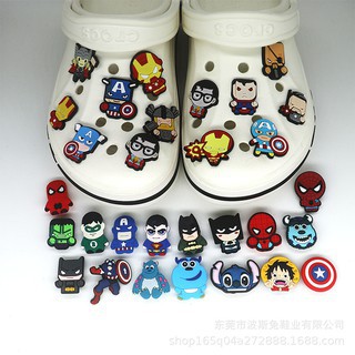 [Combo 2] Sticker Jibizz siêu anh hùng Marvel gắn dép cực ngầu có nút gắn chắc trắn chống bong cực bền (Giao ngẫu nhiên)