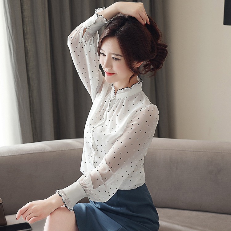 áo sơ mi nữ quảng châu bo viền nổi bật