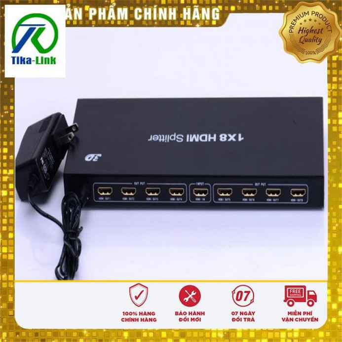 Bộ chia HDMI (Xả Kho) Bộ chia HDMI 1 ra 8 – HDMI Splitter 1x8 Full HD 1080 Gía Sỉ=Gía Lẻ