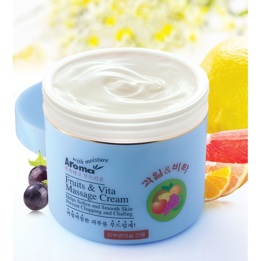 [Chính hãng] Kem Massage Trái Cây Aroma Fruit Vita Massage Cream 480ml