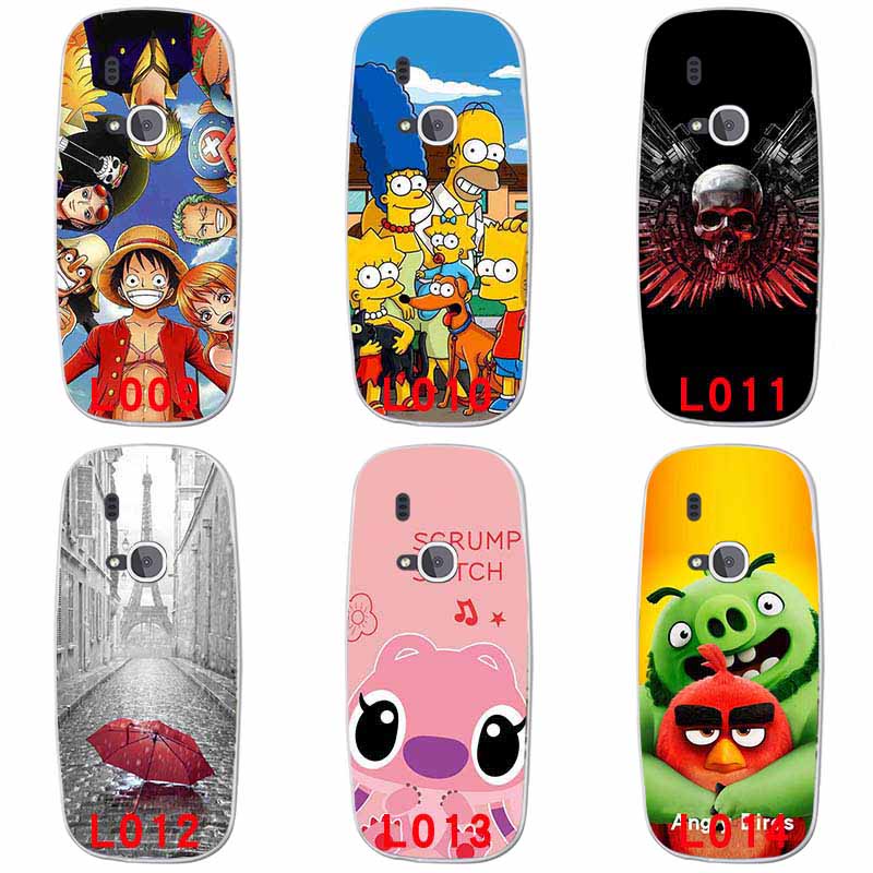 Ốp Lưng silicone HọA TiếT HoạT HìNh NhiềU MàU SắC Cho Nokia 3310 2017