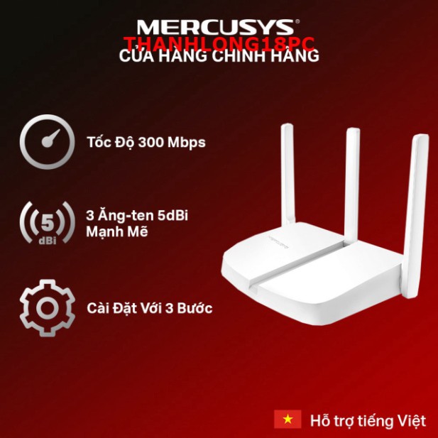 Bộ Phát Wifi Mercusys Chuẩn N Tốc Độ 300Mbps MW305R-Router wifi | BigBuy360 - bigbuy360.vn