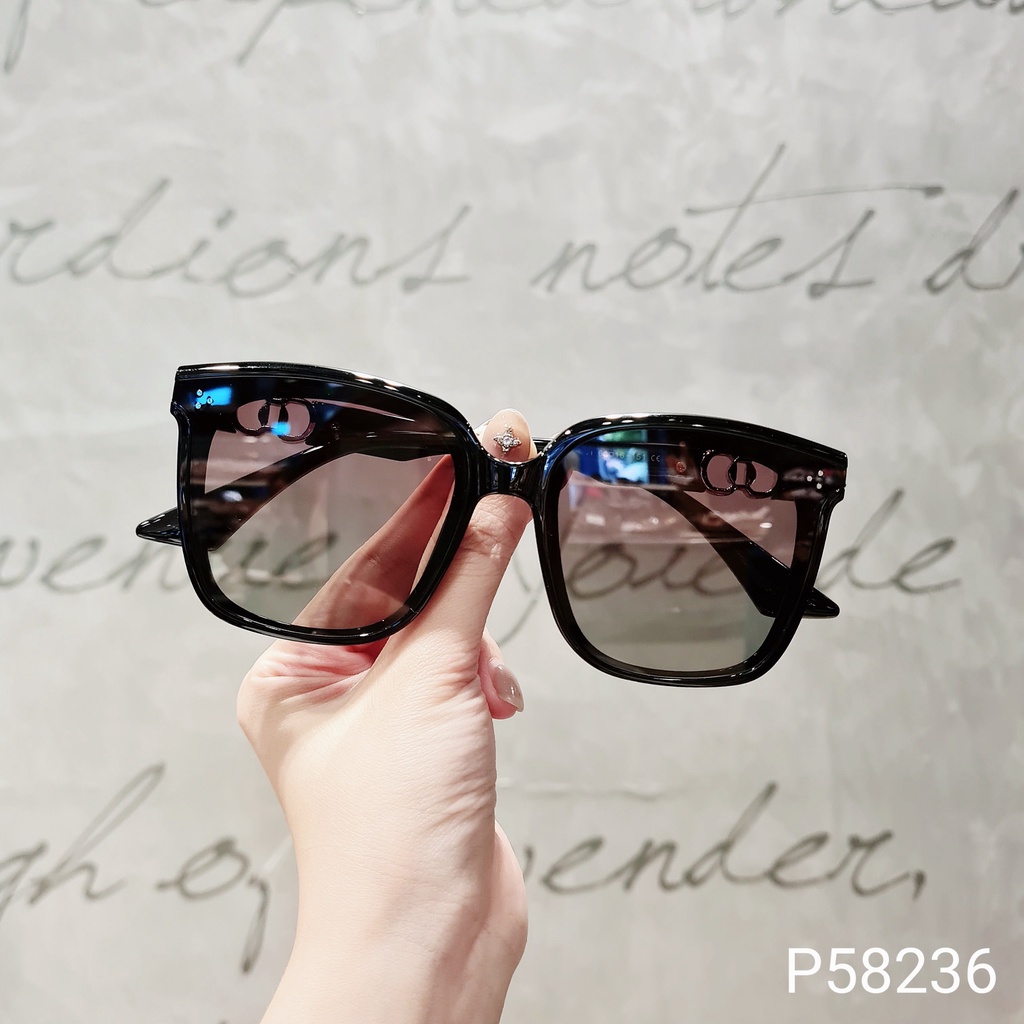 Kính mát nữ LILYEYEWEAR tròng vuông to phân cực chống tia UV400 bảo vệ mắt màu sắc thời trang P58236