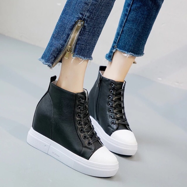 Giày thể thao cổ cao độn đế 6cm