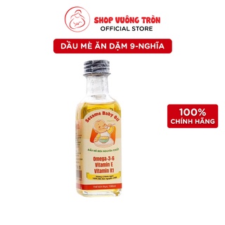Dầu Mè Đen Ăn Dặm 9-NGHĨA Nguyên Chất Bổ Sung Chất Béo Tự Nhiên Cho Cơ Thể Bé 100ml