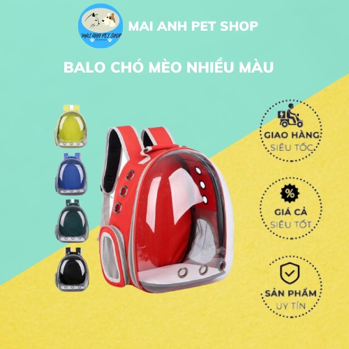 Balo Phi Hành Gia Trong Suốt Vận Chuyển Thú Cưng Chó Mèo Kèm Thảm Lót Hàng Đẹp Giá Rẻ