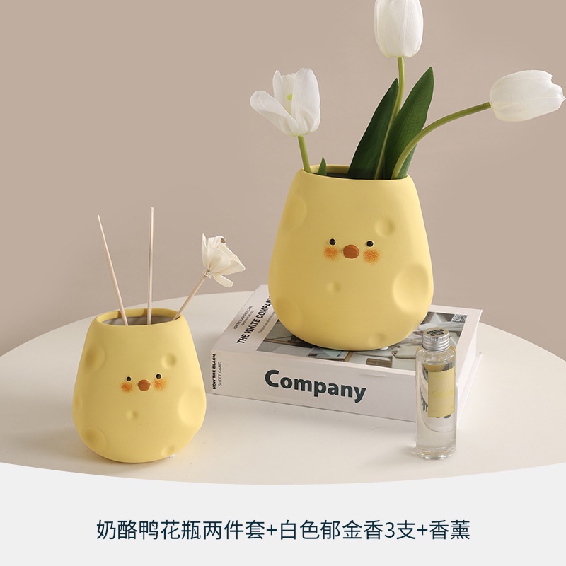 ❤Hộp Đựng Khăn Giấy Bằng Gốm Hình Chú Vịt Dễ Thương