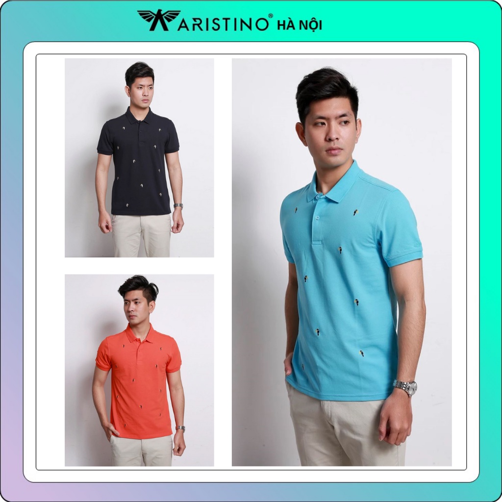 Áo polo nam cao cấp ARISTINO thêu lạ mắt -slim-Aps043s8