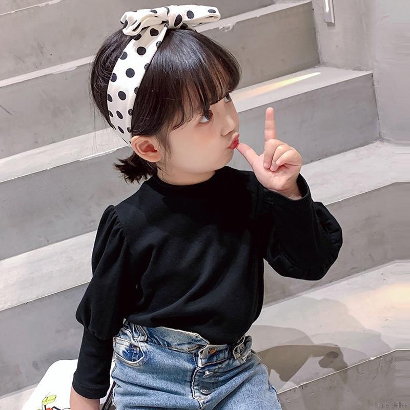 Áo tay dài dáng phồng kiểu dáng dễ thương thời trang dành cho bé gái từ 2-7 tuổi