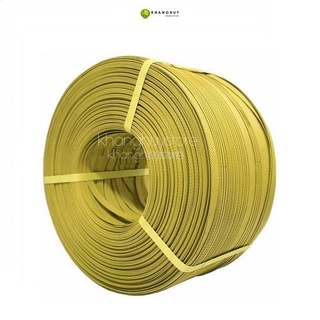 Dây đai tay vàng nẹp bọ sắt khổ 1.6cm cuộn 13kg đóng kiện hàng hóa vận chuyển