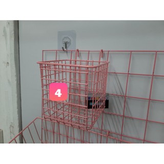 RỔ TREO KHUNG LƯỚI (6 mẫu màu hồng)