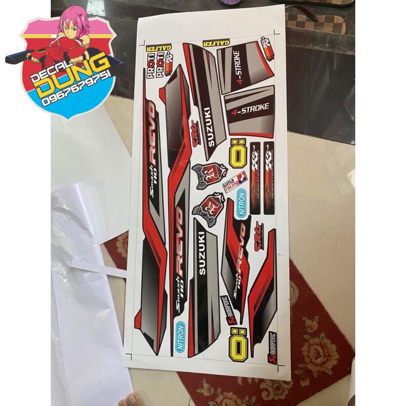 Tem xe Su Smash Revo đỏ đen