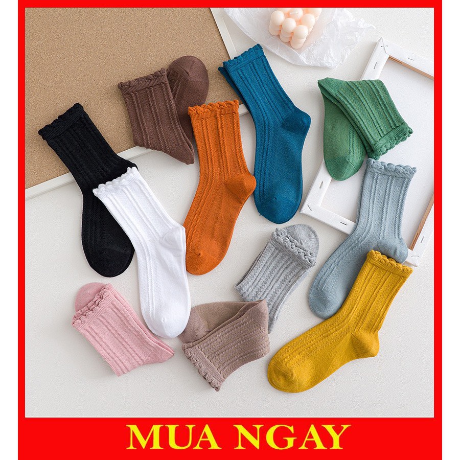 Tất nữ len gân cổ cao vinatage cực đẹp TN77