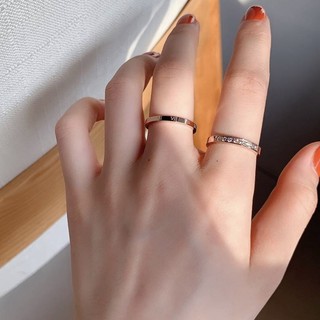 Set 2 nhẫn vàng hồng cho nữ phong cách hàn quốc cá tính