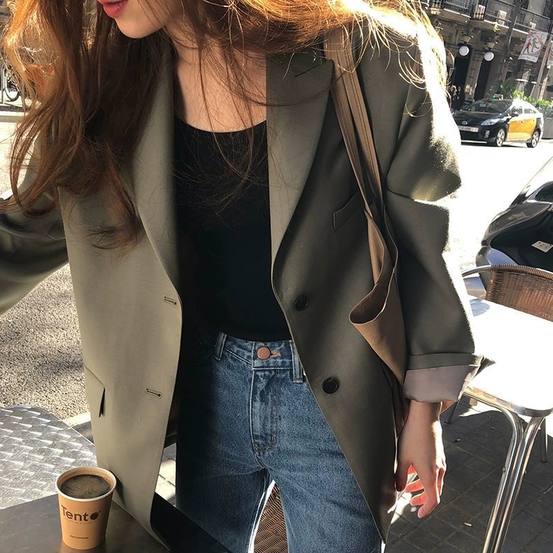 Áo khoác dáng rộng thời trang kiểu Anh cho nữ