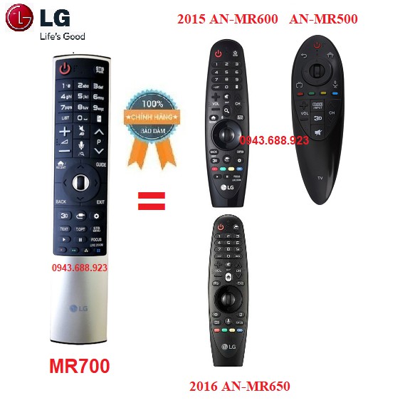 Điều khiển tivi LG giọng nói MR700 dùng cho các dòng tivi 2014,2015,2016 oled- Hàng mới chính hãng 100% Tặng kèm Pin