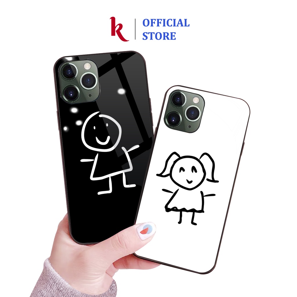 Ốp lưng iphone kính cặp đôi ngộ nghĩnh case 14 14plus 13 pro max 12 promax 11 mini 6 6s 7 8 plus x xr xs