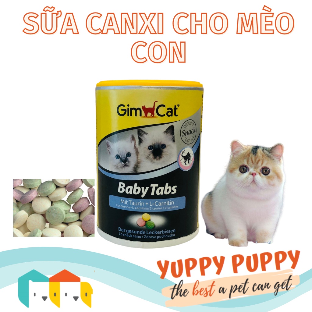 [𝐆𝐢𝐚́ 𝐡𝐮𝐲̉ 𝐝𝐢𝐞̣̂𝐭] Gimcat Sữa bột và Babytabs Viên dinh dưỡng sữa canxi cho mèo con , mèo sơ sinh , mèo mẹ