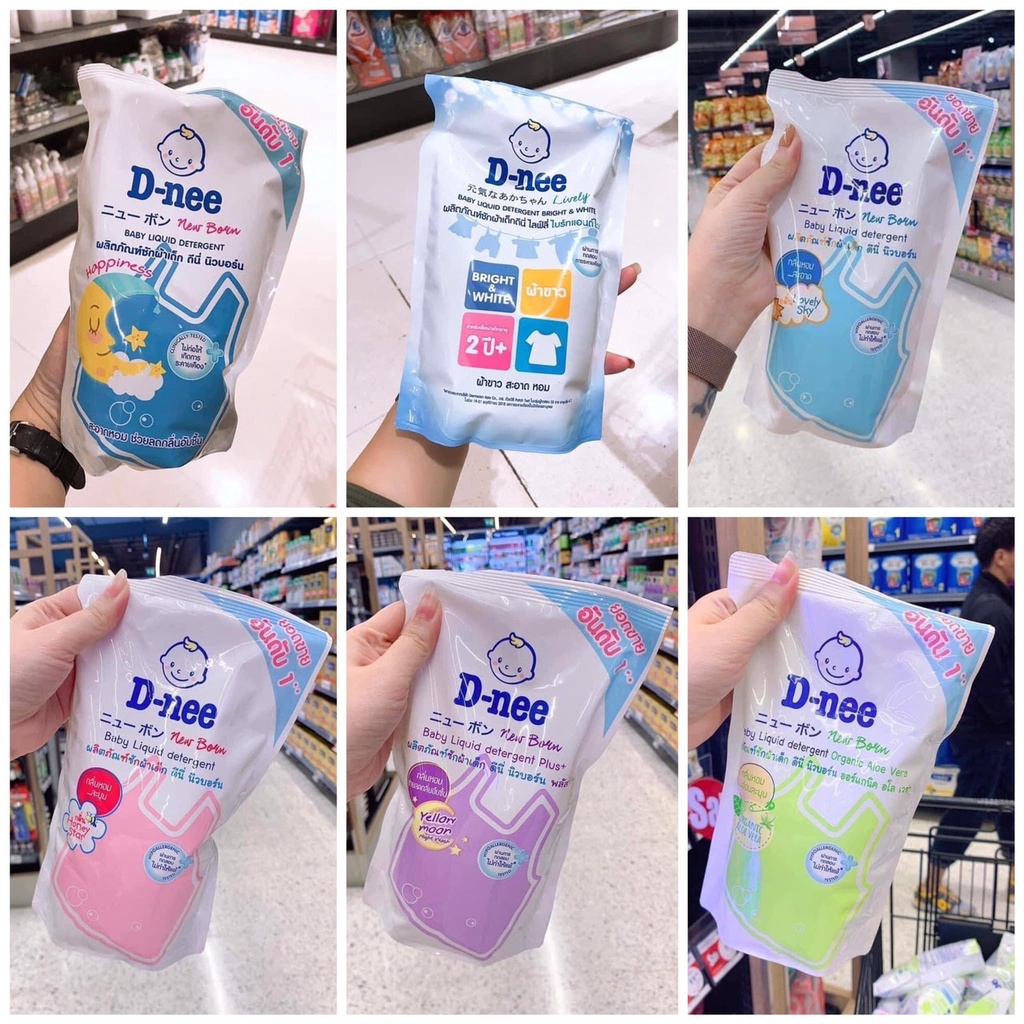 Nước giặt Dnee túi 600Ml hính hãng Thái Lan hàng nội địa hương thơm bền lâu MiibooShi D1.003.HO