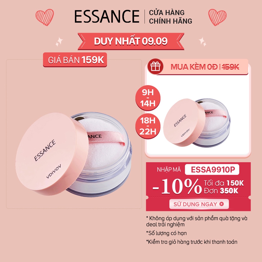 [Mã FMCGMALL giảm 8% đơn từ 250K] Phấn phủ kiềm dầu dạng bột đa năng Essance Setting Powder 7g