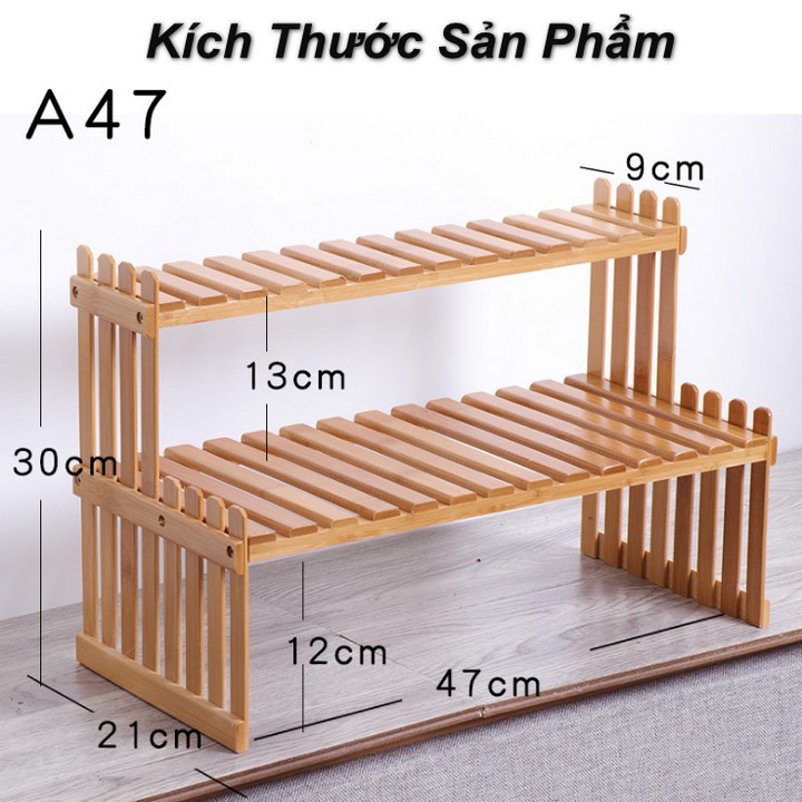 Kệ vườn hoa Công Sở 2 tầng Office Bamboo Garden 30x47cm - Home and Garden