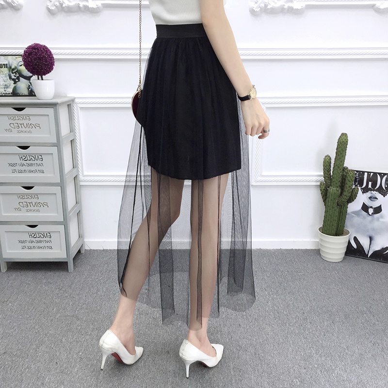 chân váy ren xòe dáng dài cv15