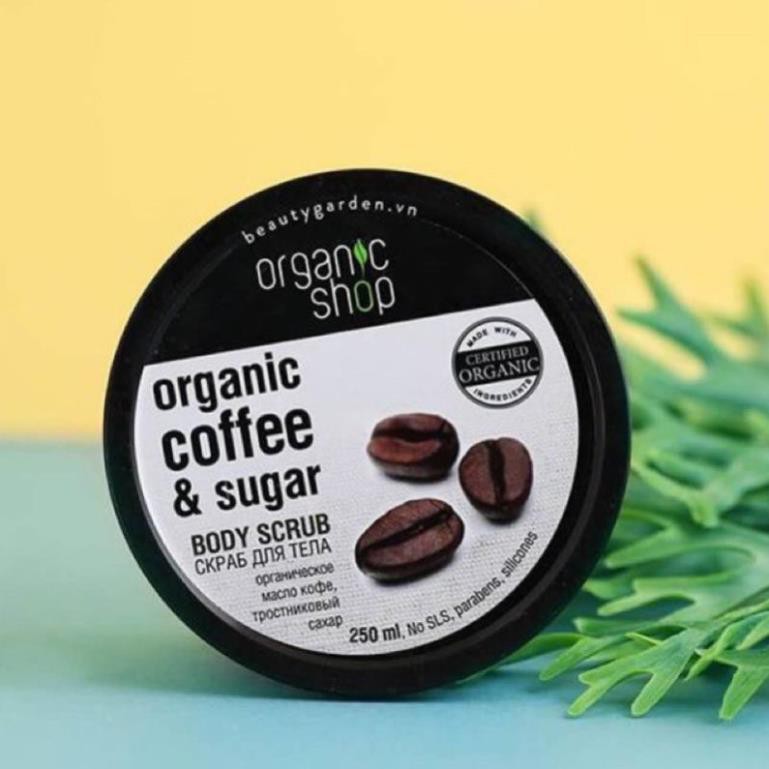 Kem Tẩy Da Chết Body Organic Shop Tinh Chất Cafe