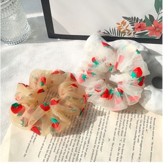 [HOT TRENT] Cột Tóc Scrunchies Dâu Tây Dễ Thương