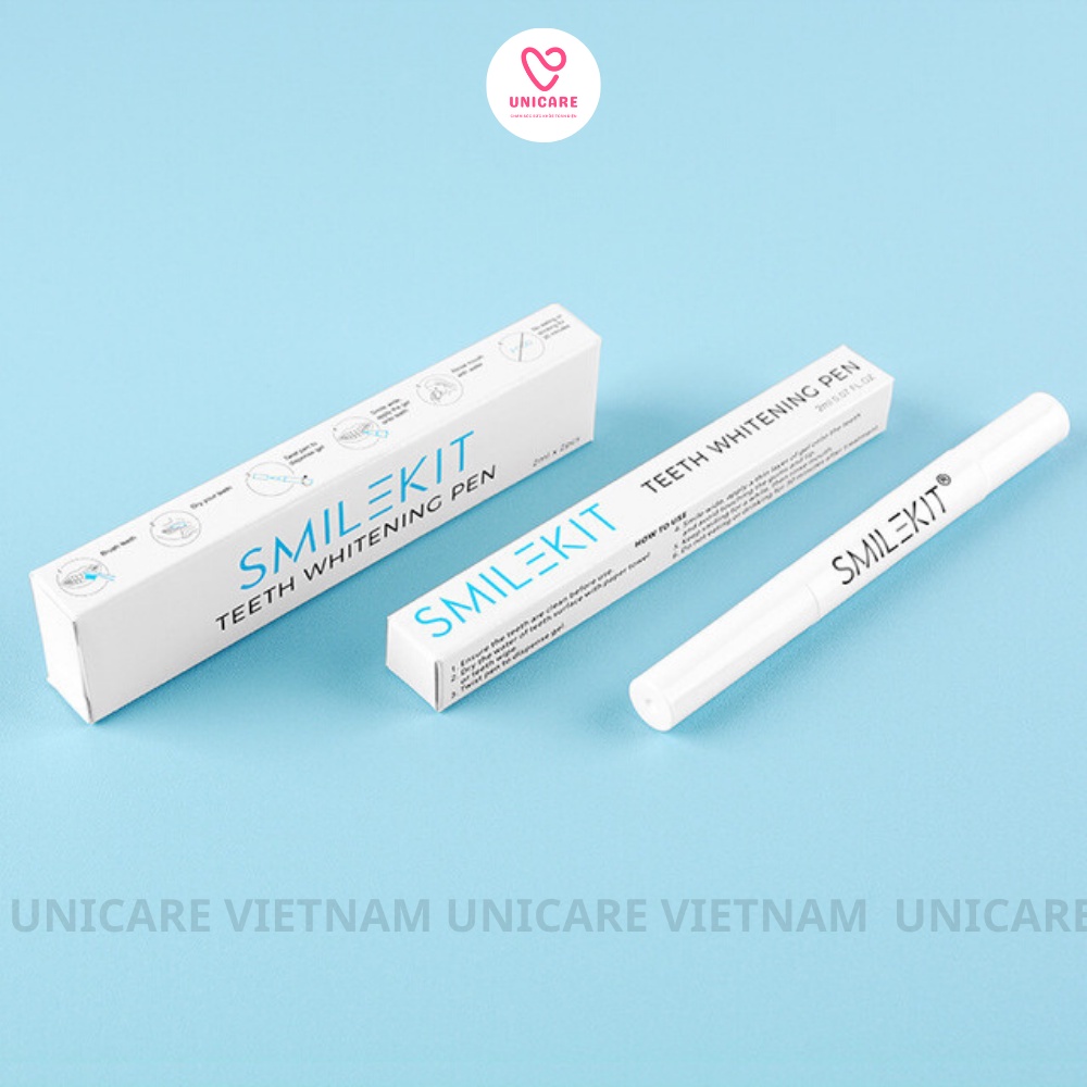 Bút gel làm trắng răng SMILEKIT - Bút tẩy trắng răng cao cấp thương hiệu USA - Hỗ trợ trắng răng nhanh chóng, an toàn