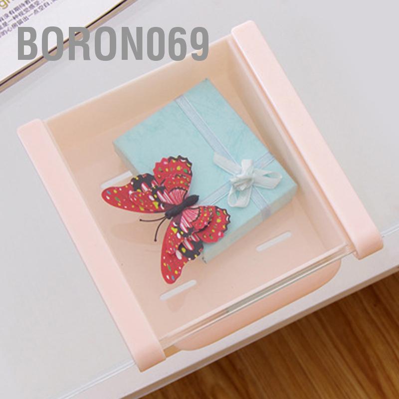 Boron069 3 cái Loại ngăn kéo có thể thu vào Tủ lạnh Hộp bảo quản Thực phẩm tươi Giữ gìn tổ chức đã phân loại Giỏ đựng tủ Giá giữ kệ Thùng bằng nhựa
