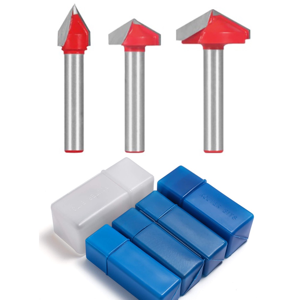 Mũi Khoan Chữ v 60 Độ Dày 6mm Chuyên Dụng Cho Điêu Khắc Gỗ° 90° 120° 150° Mũi Khoan Hình Chữ v Chuyên Dụng Cao Cấp
