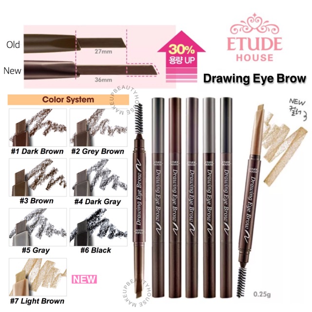 Etude House (hàng Mới Về) Chì Kẻ Lông Mày Trang Điểm Chuyên Nghiệp