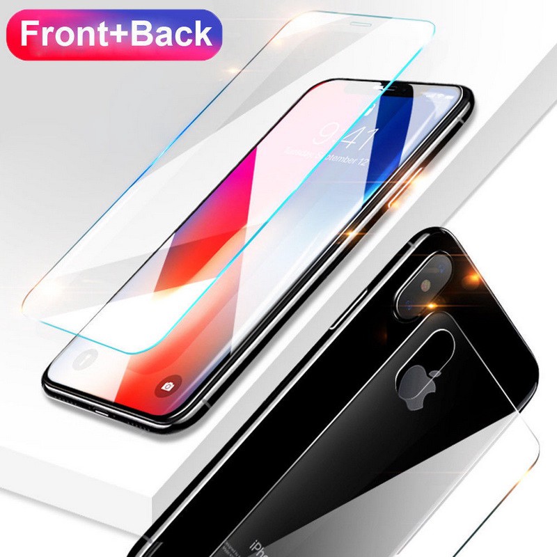 【Ship by Box】Kính Cường Lực Trước Sau Cho Iphone 12 Iphone 11 10 8 7 6 6s Plus Pro Max Xr Xs Max X