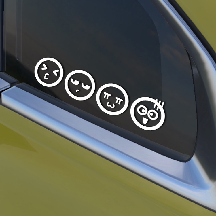 P-a456.Sticker Phản Quang Dán Trang Trí Xe Hơi In Chữ Joyful Sadness Độc Đáo