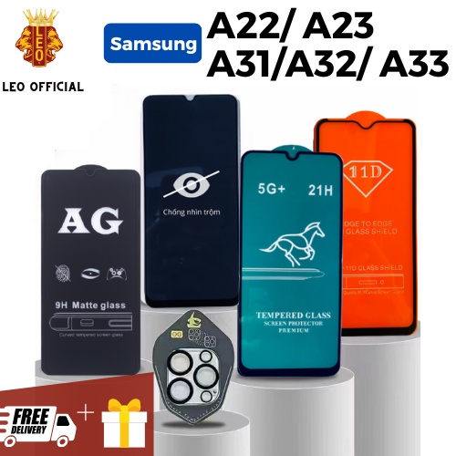 Kính cường lực Samsung A22 / A23/ A31 / A32 4G 5G/ A33 Full màn hình màn trong suốt độ bền cao có tặng kèm bộ dán