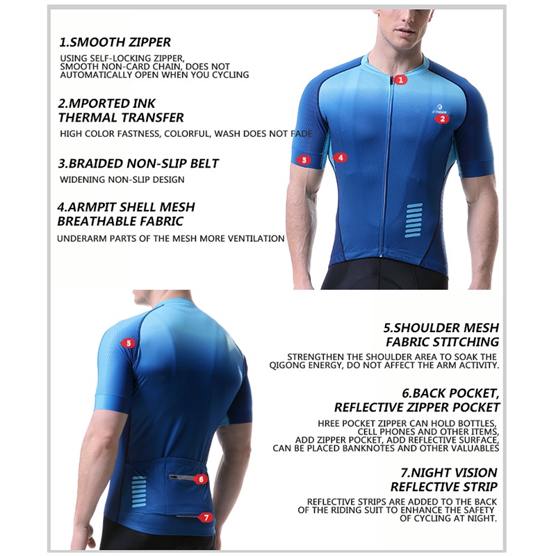 Áo thun jersey X-TIGER đi xe đạp địa hình thời trang cho nam