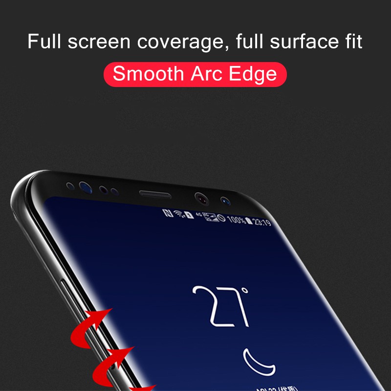 Kính cường lực cạnh cong 5D bảo vệ toàn màn hình cho Samsung Galaxy A8 J4 J8 2018 A8 Plus A8 Star A9 Star Lite