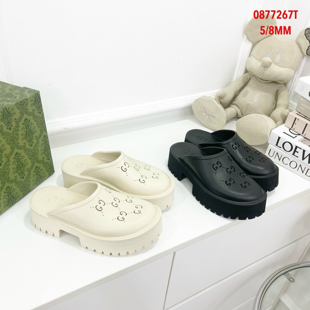 Dép sục nhựa mềm đế cao 5cm hàng siêu cấp fullbox 2 màu