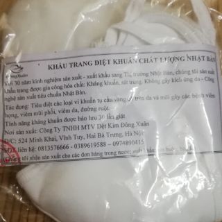 Khẩu trang y tế kháng khuẩn nhà máy dệt kim Đông Xuân  gói 10 chiếc