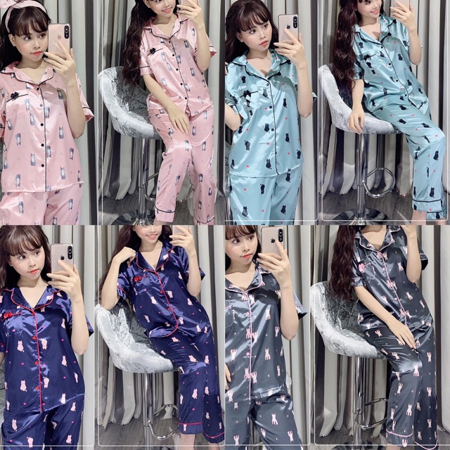 [Mã FASHIONT4WA2 giảm 10K đơn 50K] Đồ bộ pijama LỤA NTQD | BigBuy360 - bigbuy360.vn