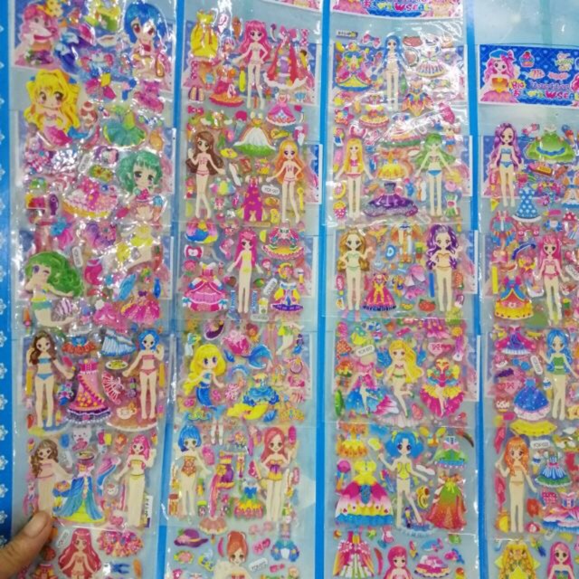 Vỉ 20 bộ hình dán nổi con gái rất thích