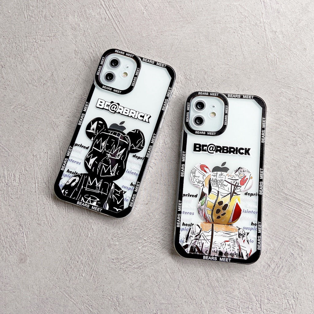 Ốp Điện Thoại Tpu Mềm Chống Sốc In Hình Gấu Bạo Lực Cho iPhone 11 12 13 pro max XS X XR XSMax 7 8 6 6s plus SE 2020