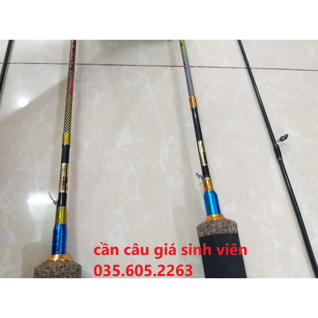 Cần câu lure suối UL 1m68 máy đứng máy ngang